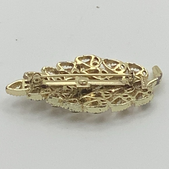 Vintage Gerry’s Goldtone Leaf Design Brooch - Picture 5 of 8